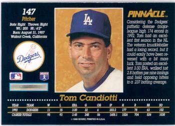 Tom Candiotti  baseball card collectible - Main Image 2
