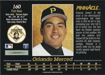 Orlando Merced  baseball card collectible - Main Image 2