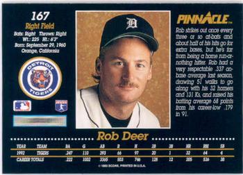 Rob Deer  baseball card collectible - Main Image 2