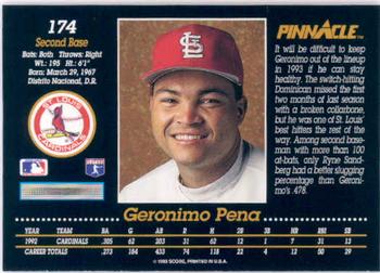 Geronimo Pena  baseball card collectible - Main Image 2