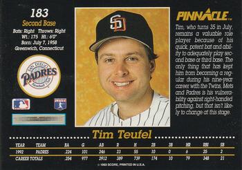Tim Teufel  baseball card collectible - Main Image 2