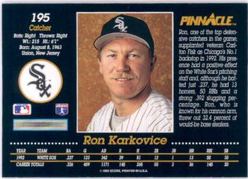 Ron Karkovice  baseball card collectible - Main Image 2