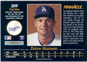 Dave Hansen  baseball card collectible - Main Image 2