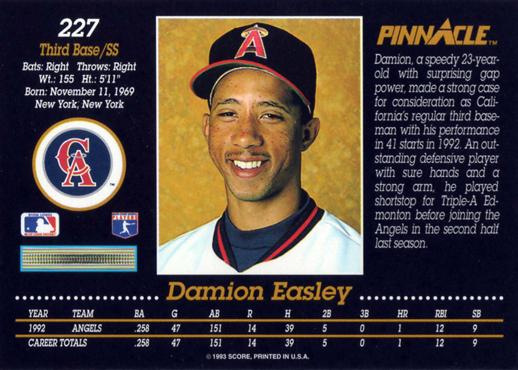 Damion Easley  baseball card collectible - Main Image 2
