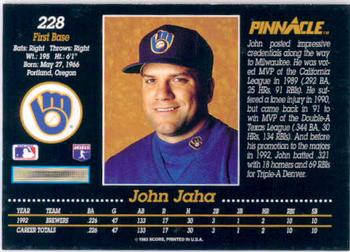 John Jaha  baseball card collectible - Main Image 2