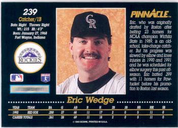 Eric Wedge  baseball card collectible - Main Image 2