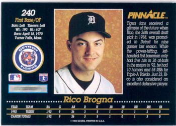 Rico Brogna  baseball card collectible - Main Image 2