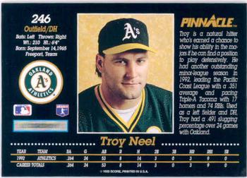 Troy Neel  baseball card collectible - Main Image 2
