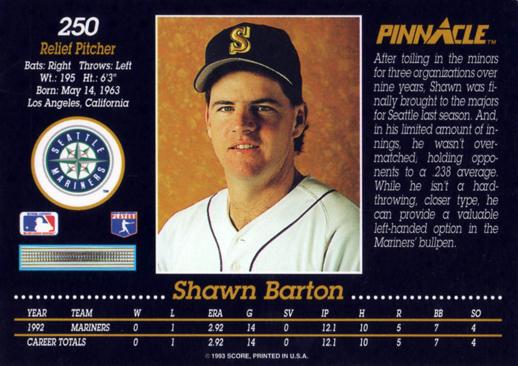 Shawn Barton  baseball card collectible - Main Image 2
