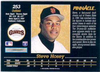 Steve Hosey  baseball card collectible - Main Image 2