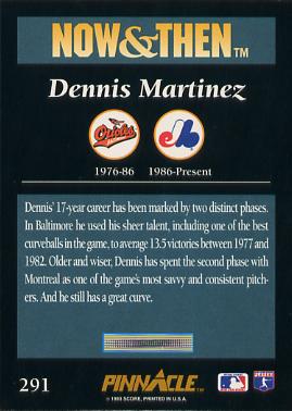 Dennis Martinez  baseball card collectible - Main Image 2
