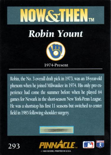 Robin Yount  baseball card collectible - Main Image 2