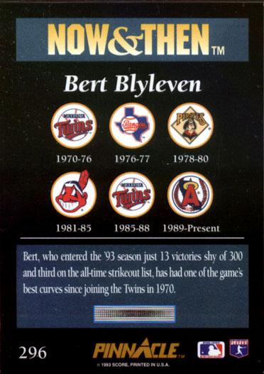 Bert Blyleven  baseball card collectible - Main Image 2