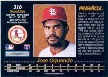 Jose Oquendo  baseball card collectible - Main Image 2
