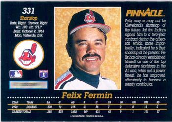 Felix Fermin  baseball card collectible - Main Image 2