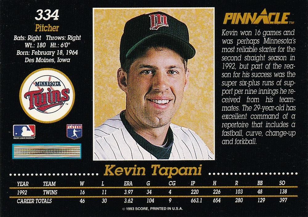 Kevin Tapani  baseball card collectible - Main Image 2