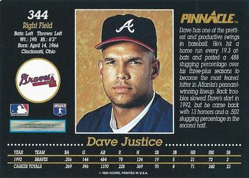 Dave Justice  baseball card collectible - Main Image 2