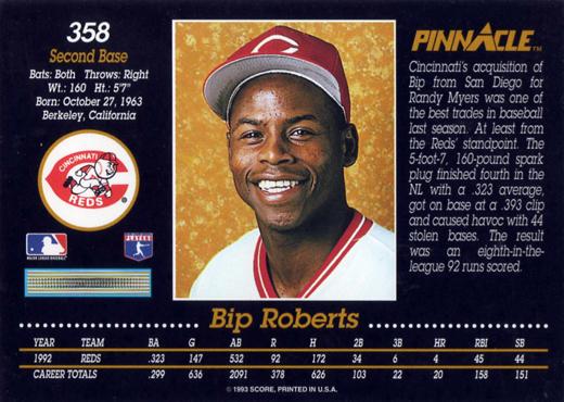 Bip Roberts  baseball card collectible - Main Image 2