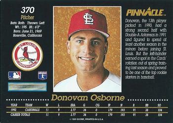 Donovan Osborne  baseball card collectible - Main Image 2