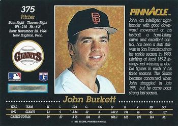 John Burkett  baseball card collectible - Main Image 2