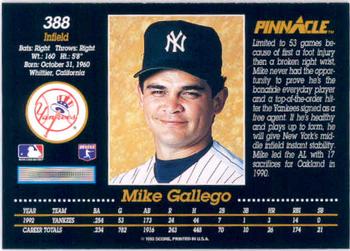 Mike Gallego  baseball card collectible - Main Image 2