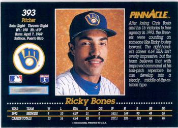 Ricky Bones  baseball card collectible - Main Image 2