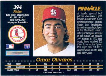 Omar Olivares  baseball card collectible - Main Image 2