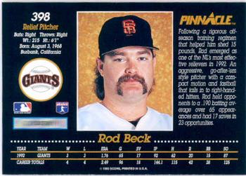 Rod Beck  baseball card collectible - Main Image 2