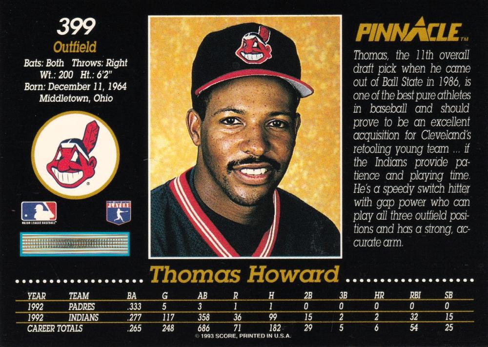 Thomas Howard  baseball card collectible - Main Image 2