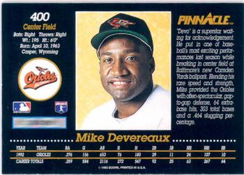 Mike Devereaux  baseball card collectible - Main Image 2