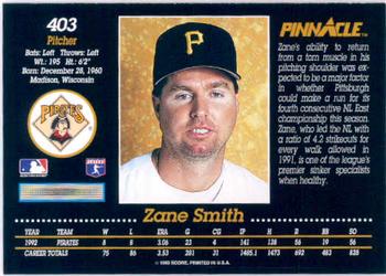 Zane Smith  baseball card collectible - Main Image 2