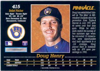 Doug Henry  baseball card collectible - Main Image 2