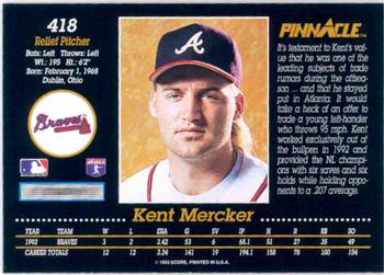 Kent Mercker  baseball card collectible - Main Image 2