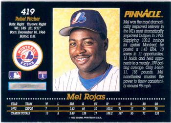 Mel Rojas  baseball card collectible - Main Image 2