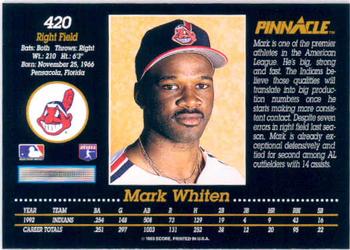 Mark Whiten  baseball card collectible - Main Image 2