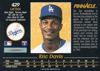 Eric Davis  baseball card collectible - Main Image 2