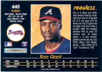Ron Gant  baseball card collectible - Main Image 2