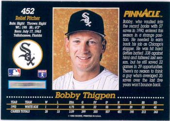 Bobby Thigpen  baseball card collectible - Main Image 2