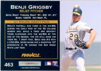 Benji Grigsby  baseball card collectible - Main Image 2