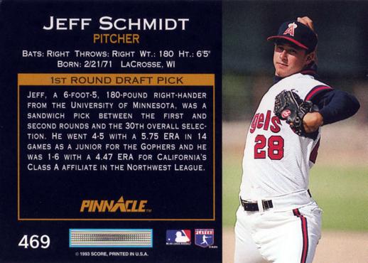 Jeff Schmidt  baseball card collectible - Main Image 2