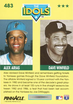 Alex Arias / Dave Winfield  baseball card collectible - Main Image 2