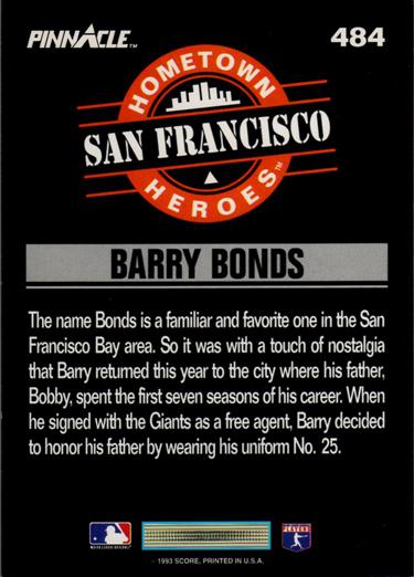 Barry Bonds  baseball card collectible - Main Image 2