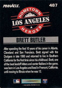 Brett Butler  baseball card collectible - Main Image 2