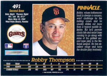 Robby Thompson  baseball card collectible - Main Image 2