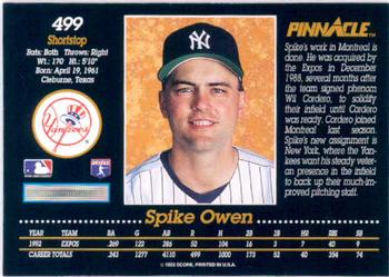 Spike Owen  baseball card collectible - Main Image 2