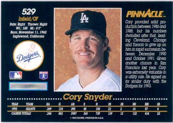 Cory Snyder  baseball card collectible - Main Image 2
