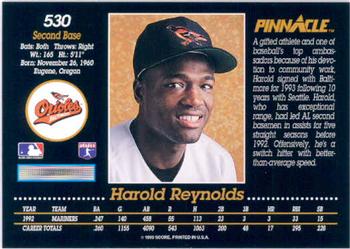 Harold Reynolds  baseball card collectible - Main Image 2