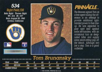 Tom Brunansky  baseball card collectible - Main Image 2