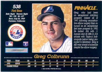Greg Colbrunn  baseball card collectible - Main Image 2