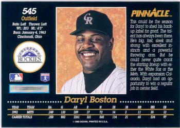 Daryl Boston  baseball card collectible - Main Image 2